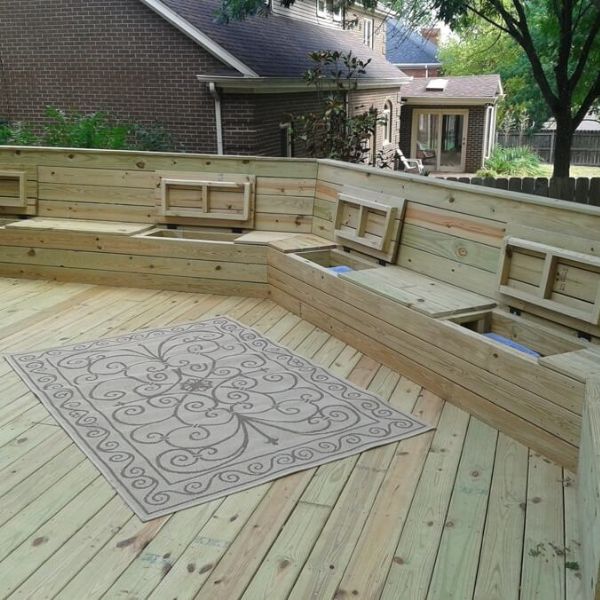 Built-in Deck Benches with Backs a Good Idea?