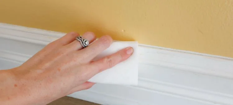 How To Clean Baseboard caulking Area
